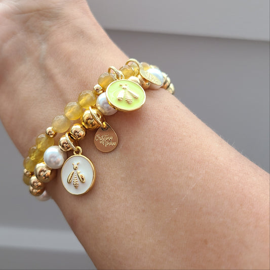 Yellow Dragonfly Bracelet