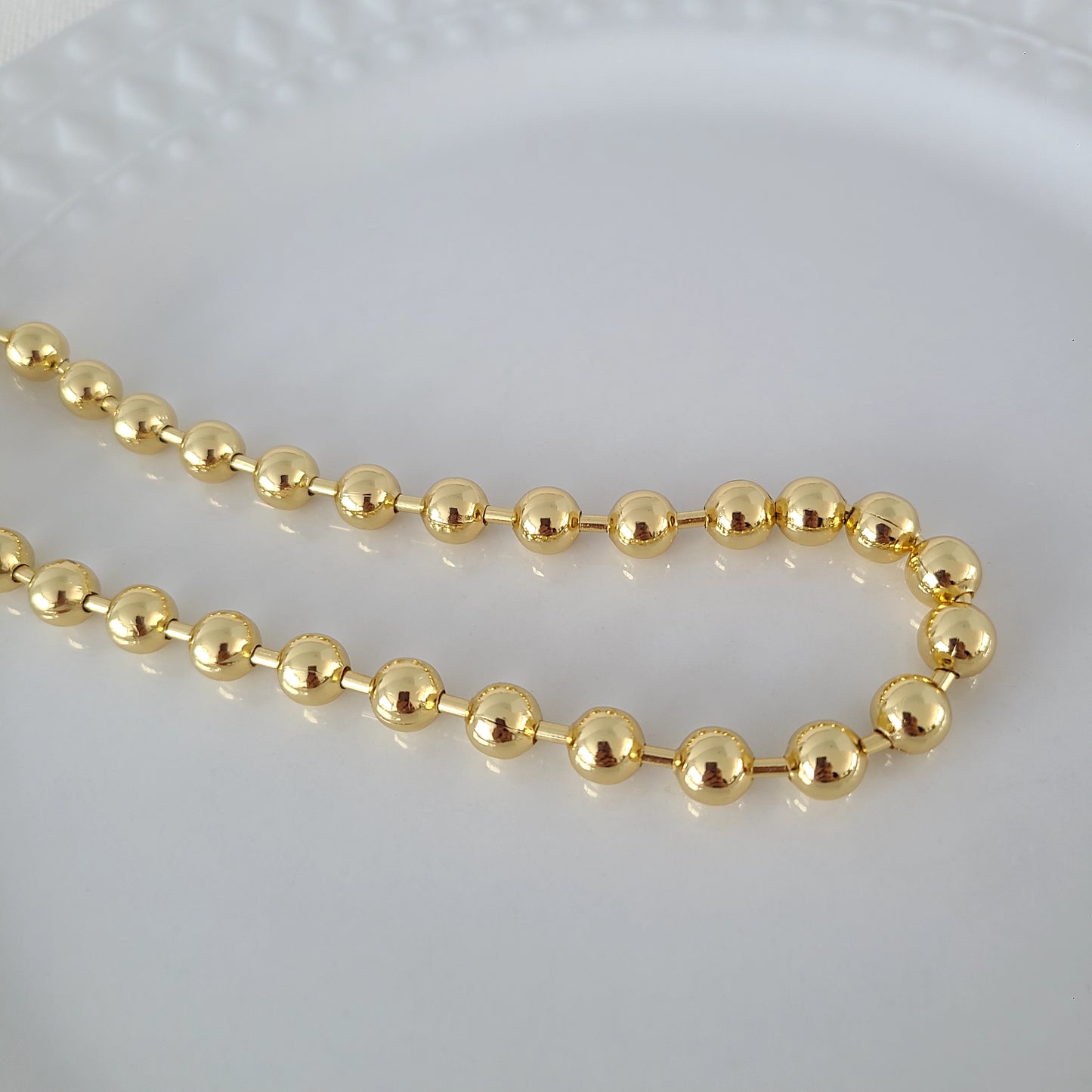 Small Golden Bead Necklace
