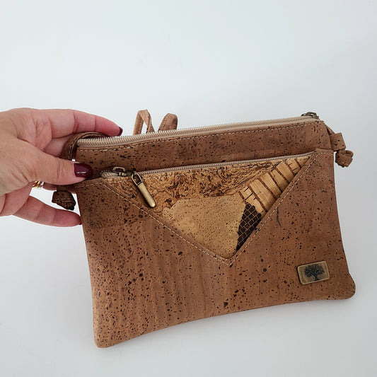 Veronique Cork Handbag - Brown