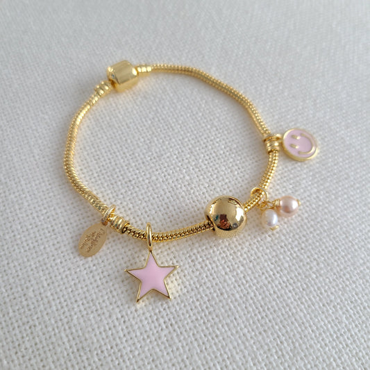 Star Rose & Pearls Bracelet