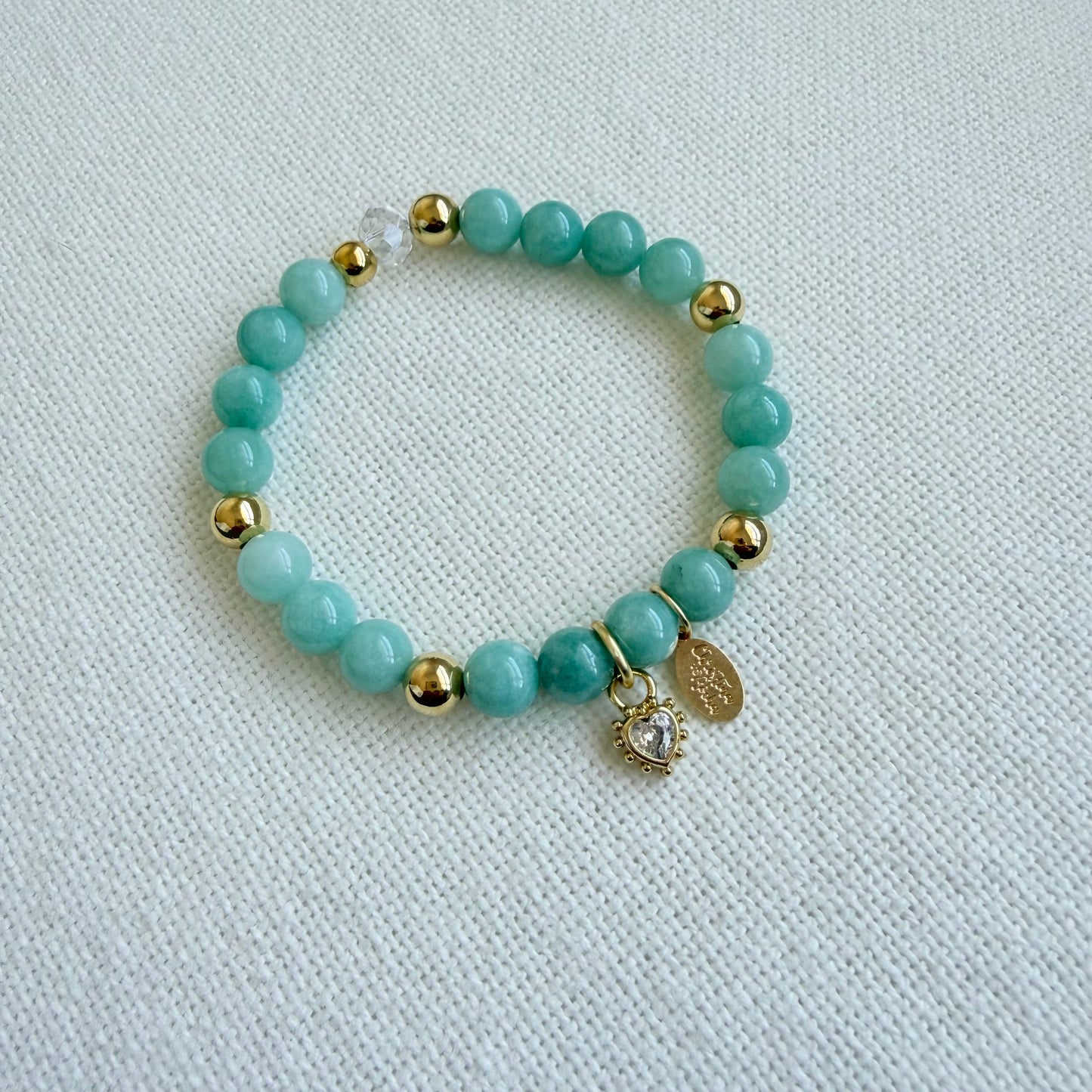 Bracelet Amour - Aigue-marine