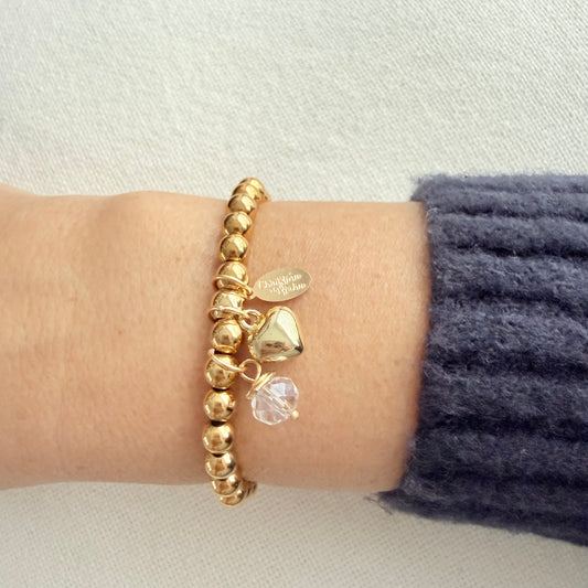 Heart Duo Gold Bracelet