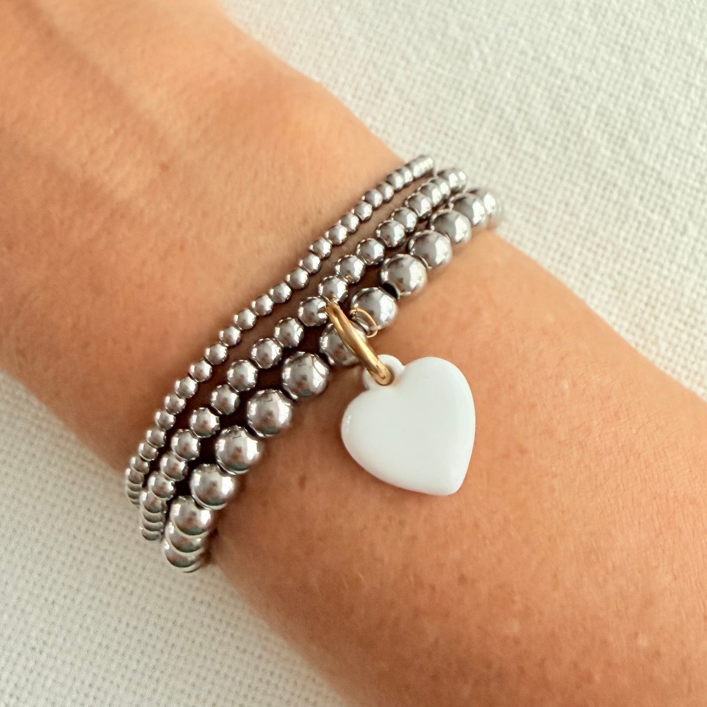 Delicate Trio Bracelet Set – Silver