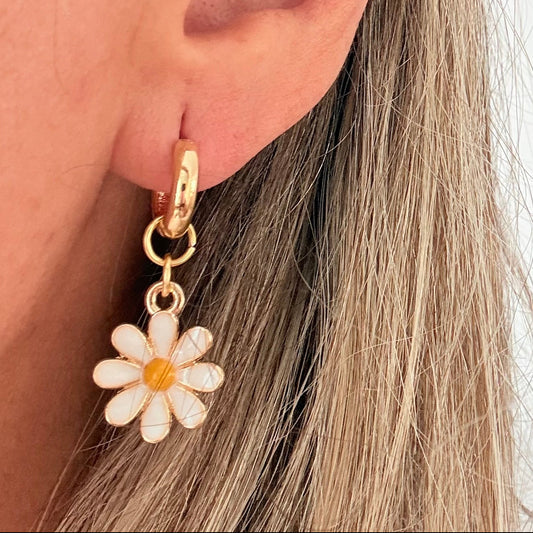 Daisy Hoop Earrings