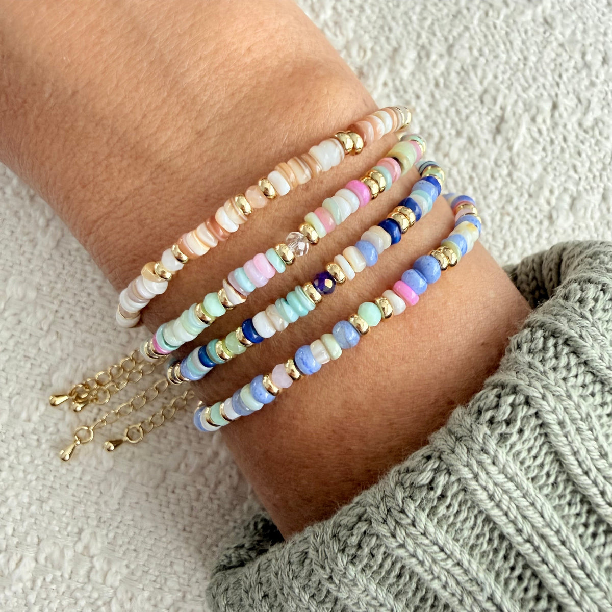 Delicate Natural Stone & Crystal Bracelets