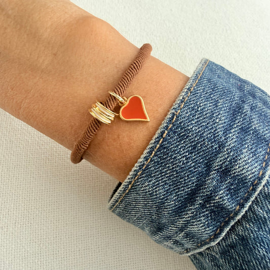 Sweetheart Adjustable Bracelet - Brown