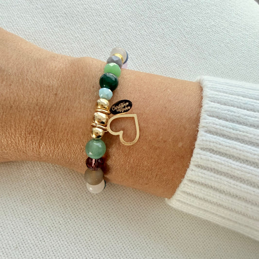 Gemstone Heart Bracelet
