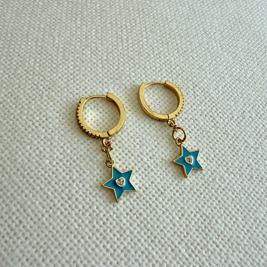 Dream Blue Hoop Earrings