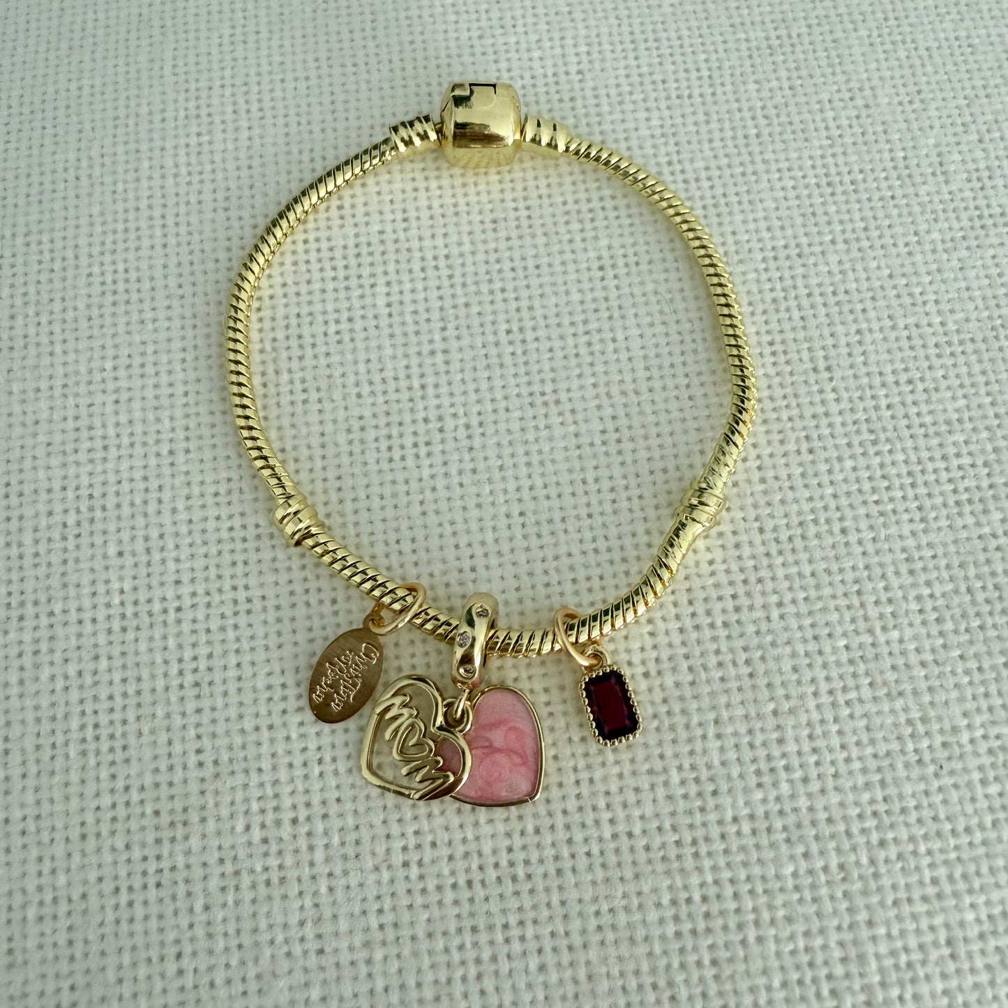 Pink Pearl Mom Bracelet
