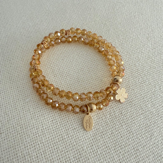 Double Gold Murano Bracelet