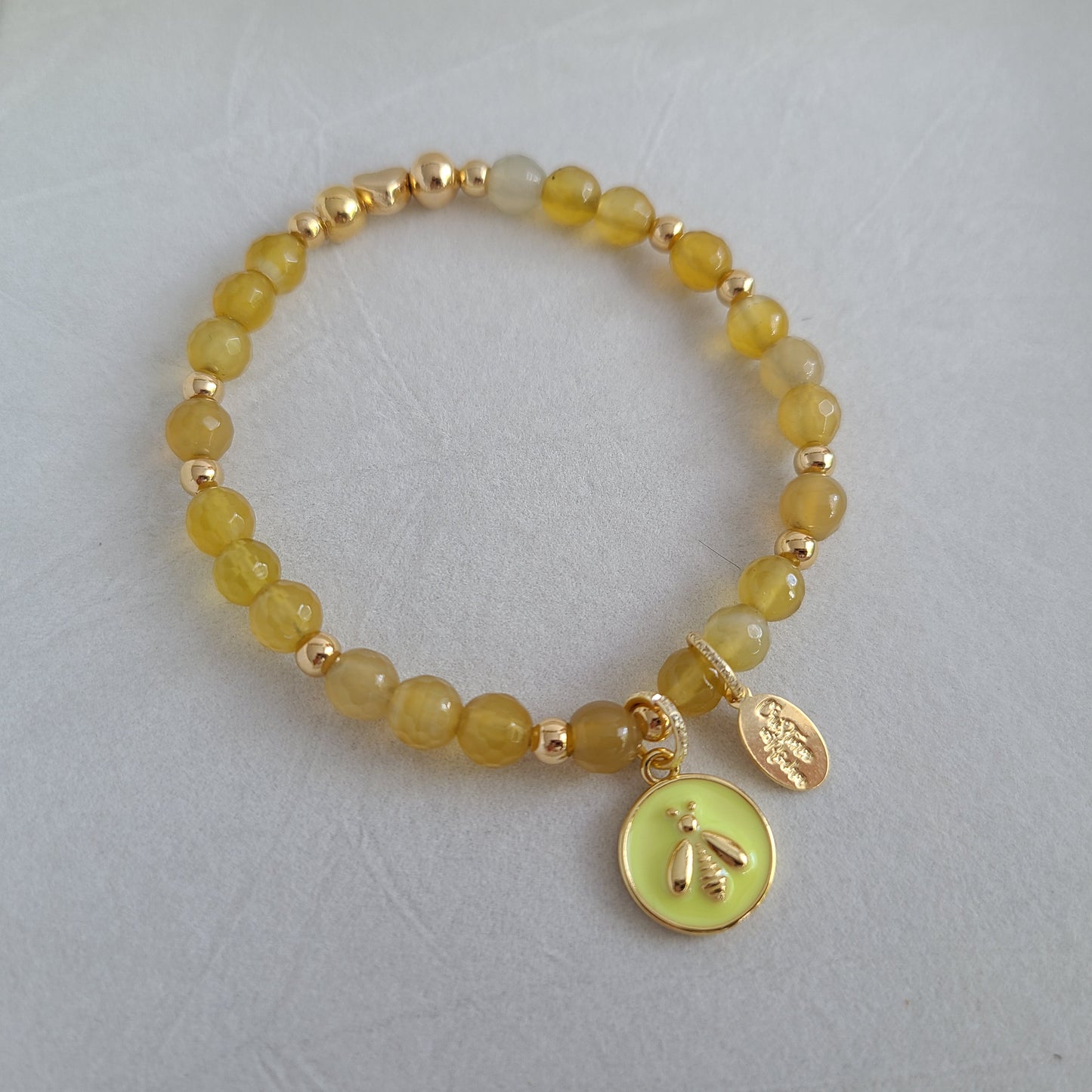 Bracelet Libellule Jaune