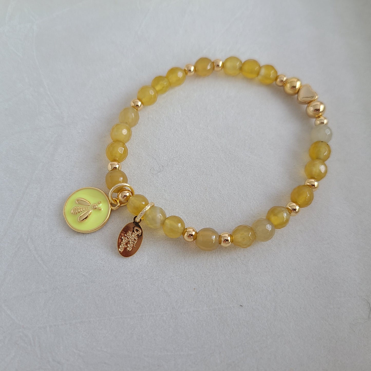 Bracelet Libellule Jaune