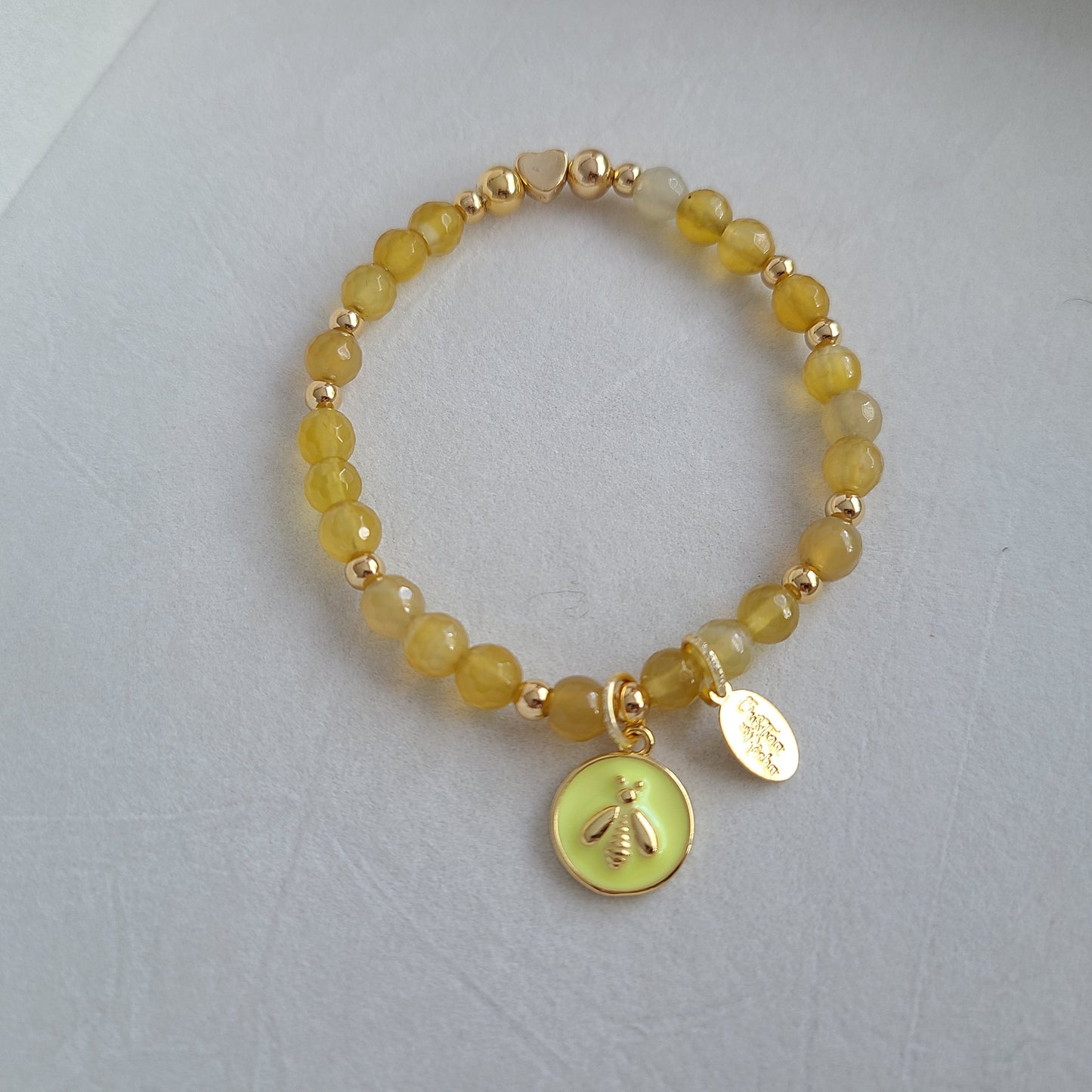 Bracelet Libellule Jaune