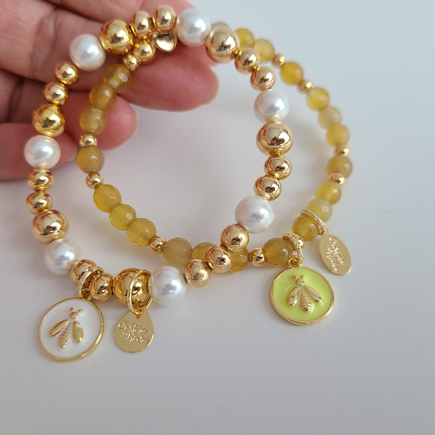 Bracelet Libellule &amp; Perles