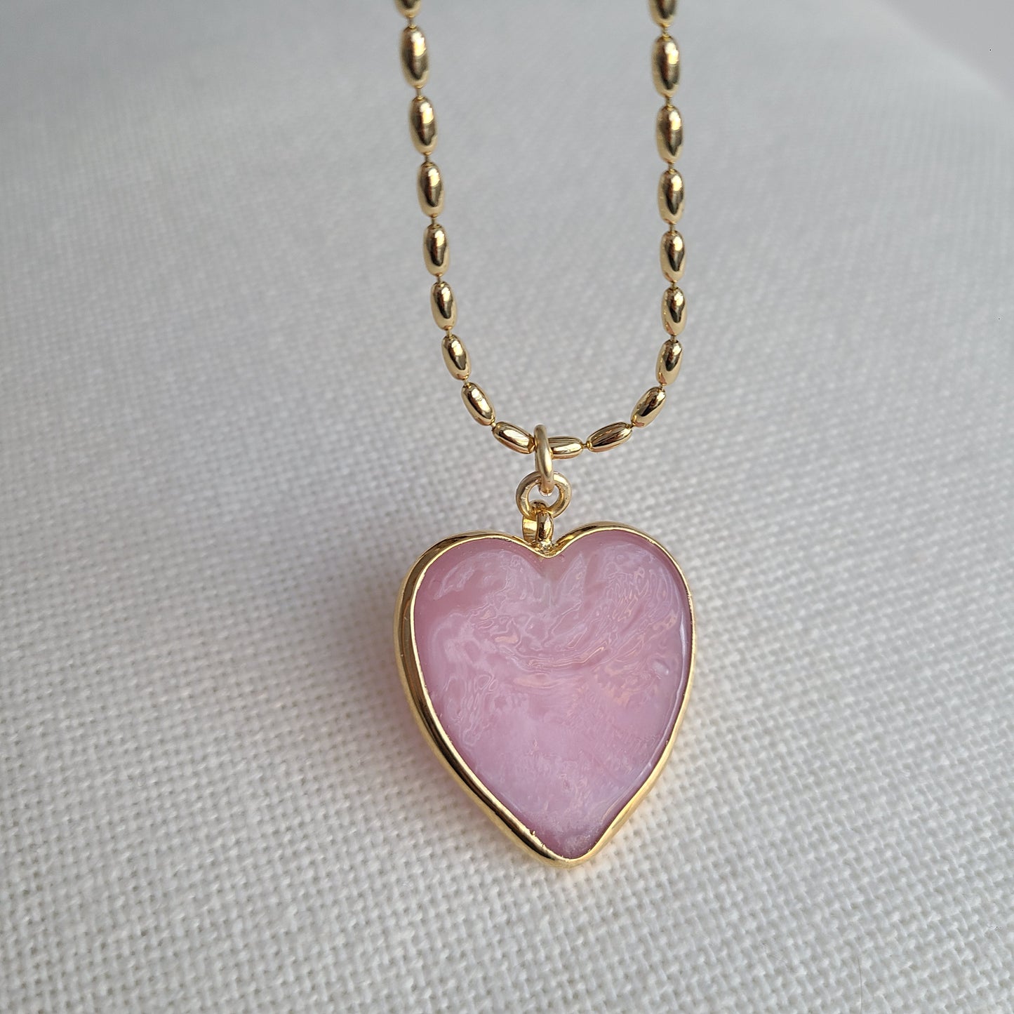 Rose Murano Heart Necklace