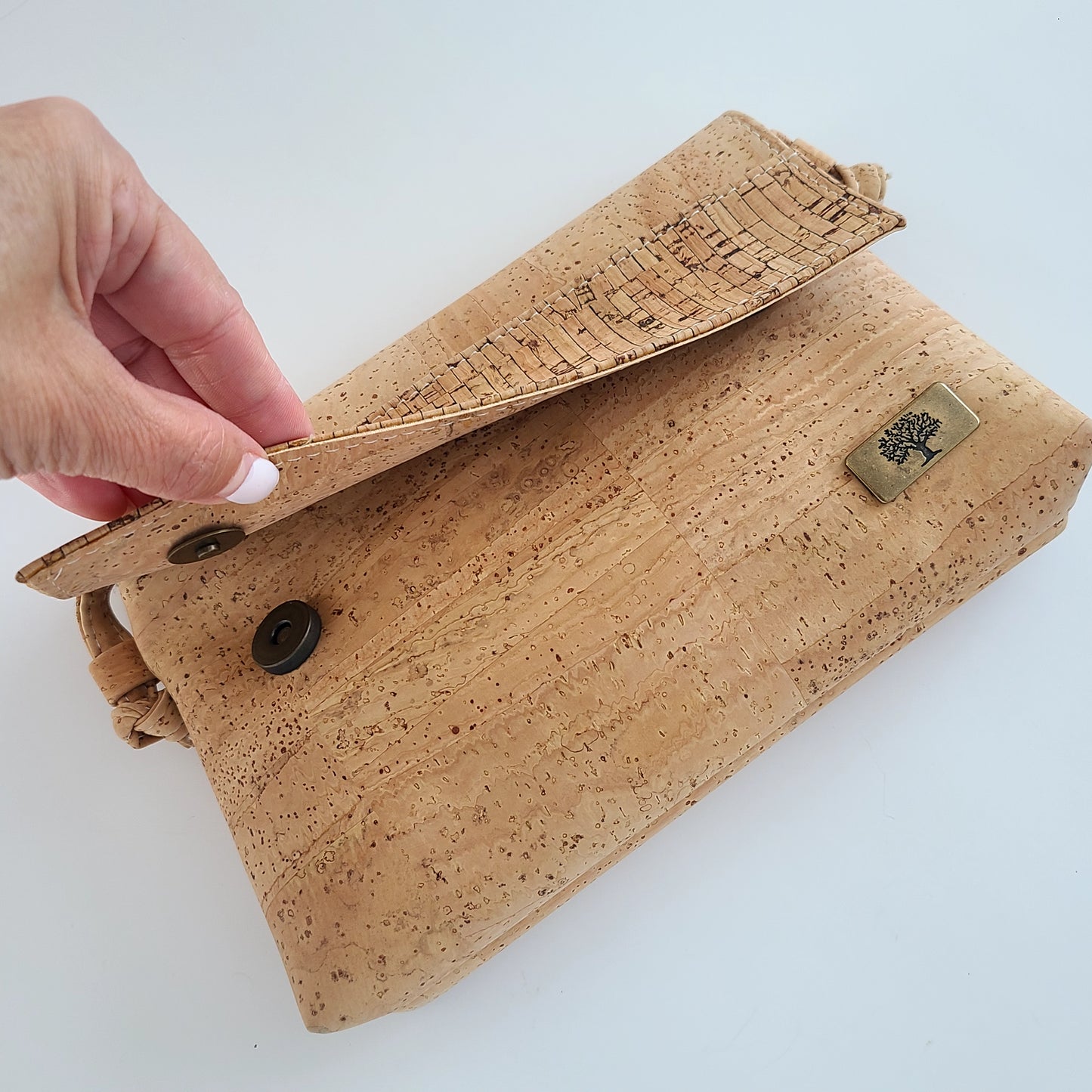 Mila Cork Handbag - Beige