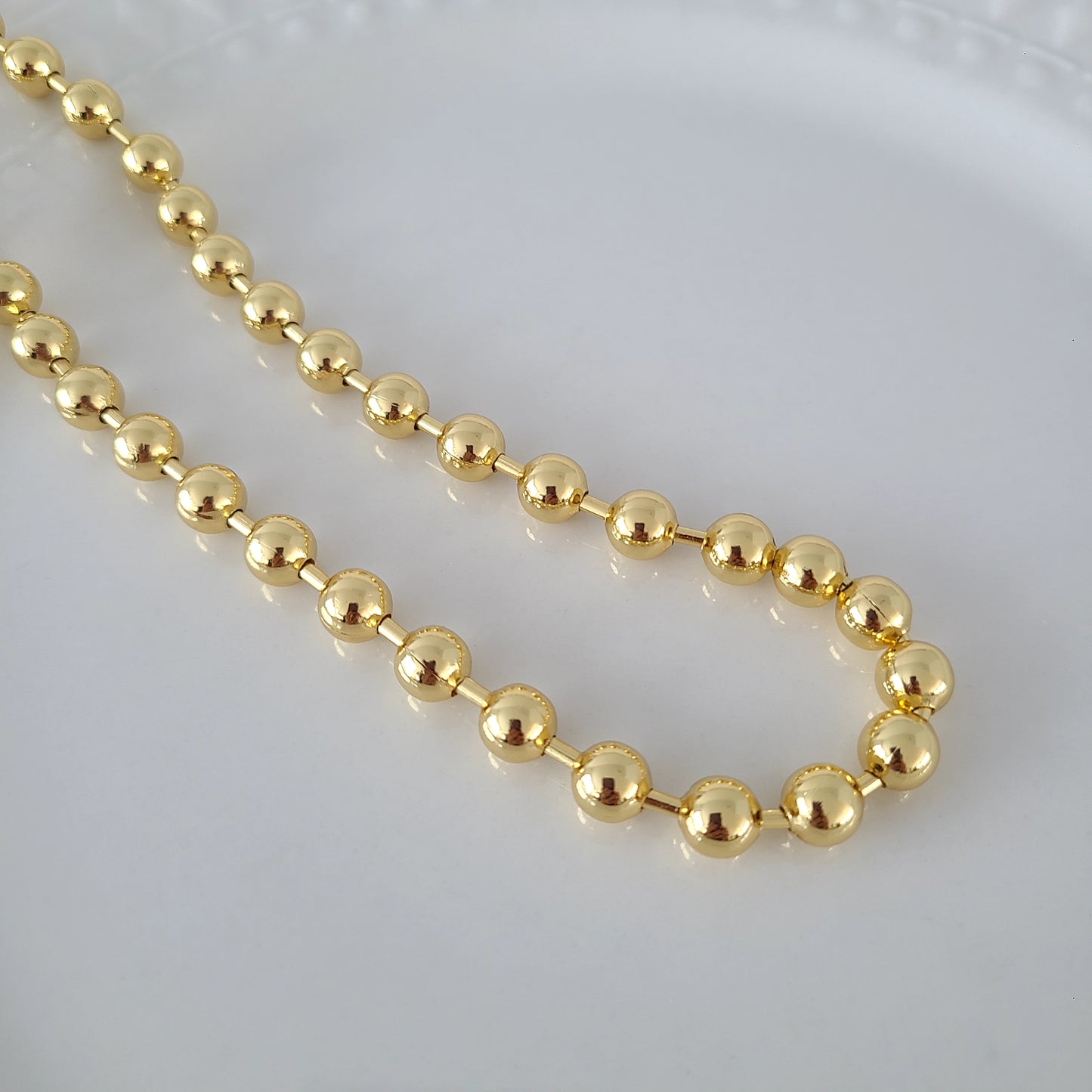 Small Golden Bead Necklace