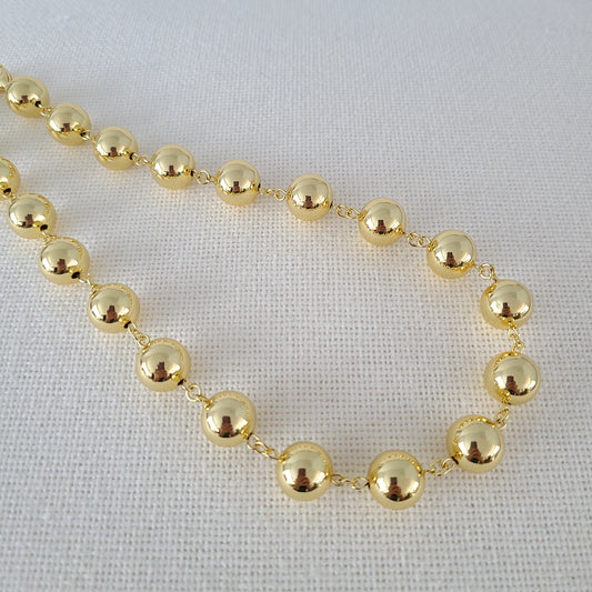 Gold Beaded Necklace