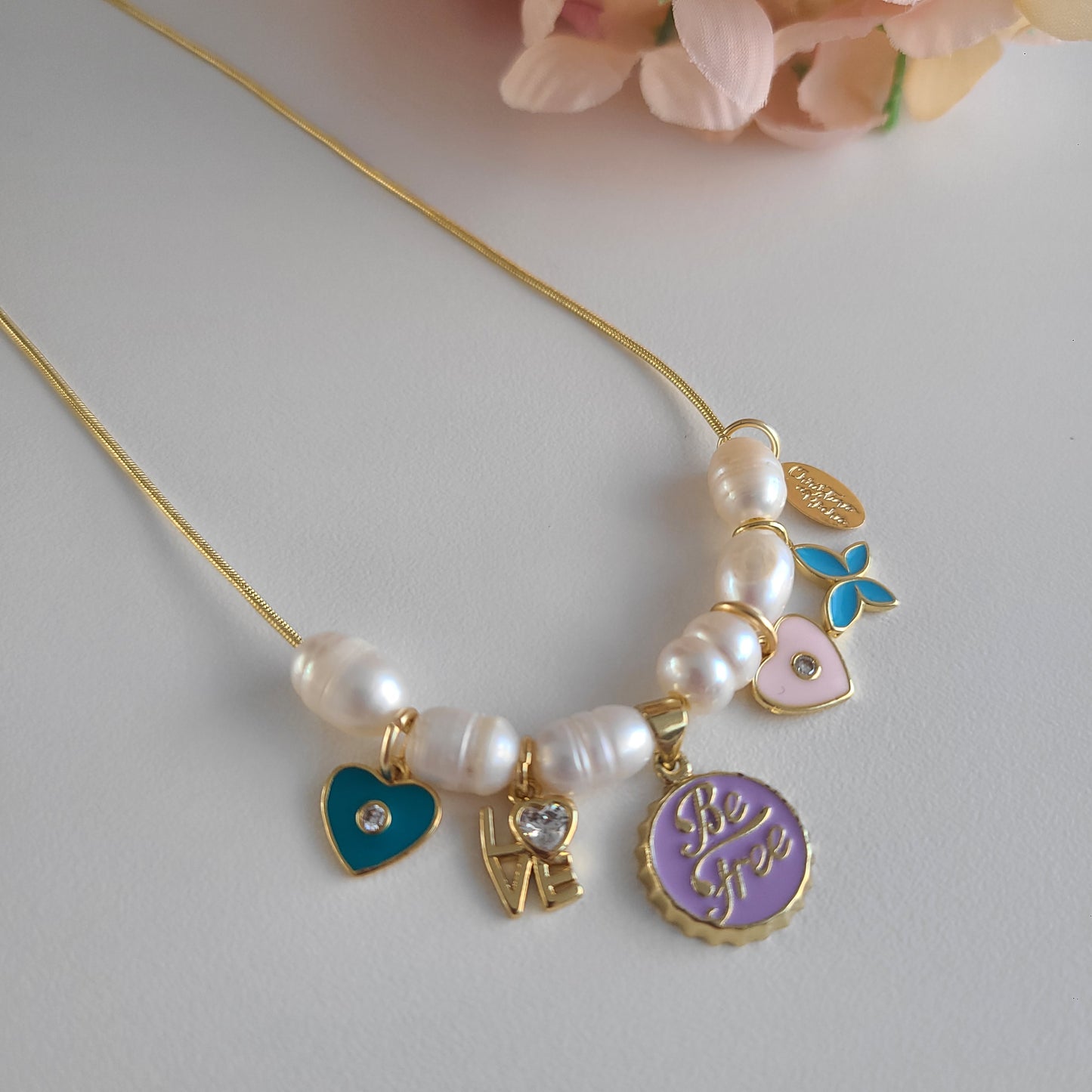 Pearls & Be Free Charm
