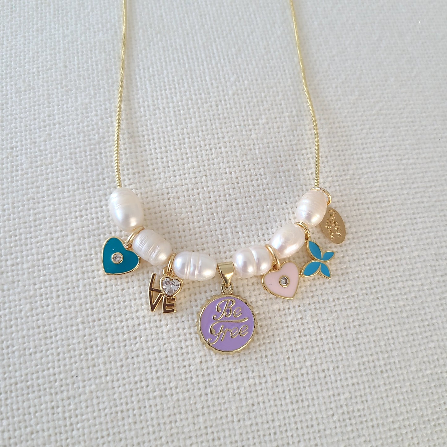 Pearls & Be Free Charm