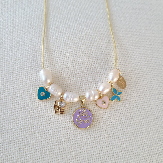 Pearls & Be Free Charm