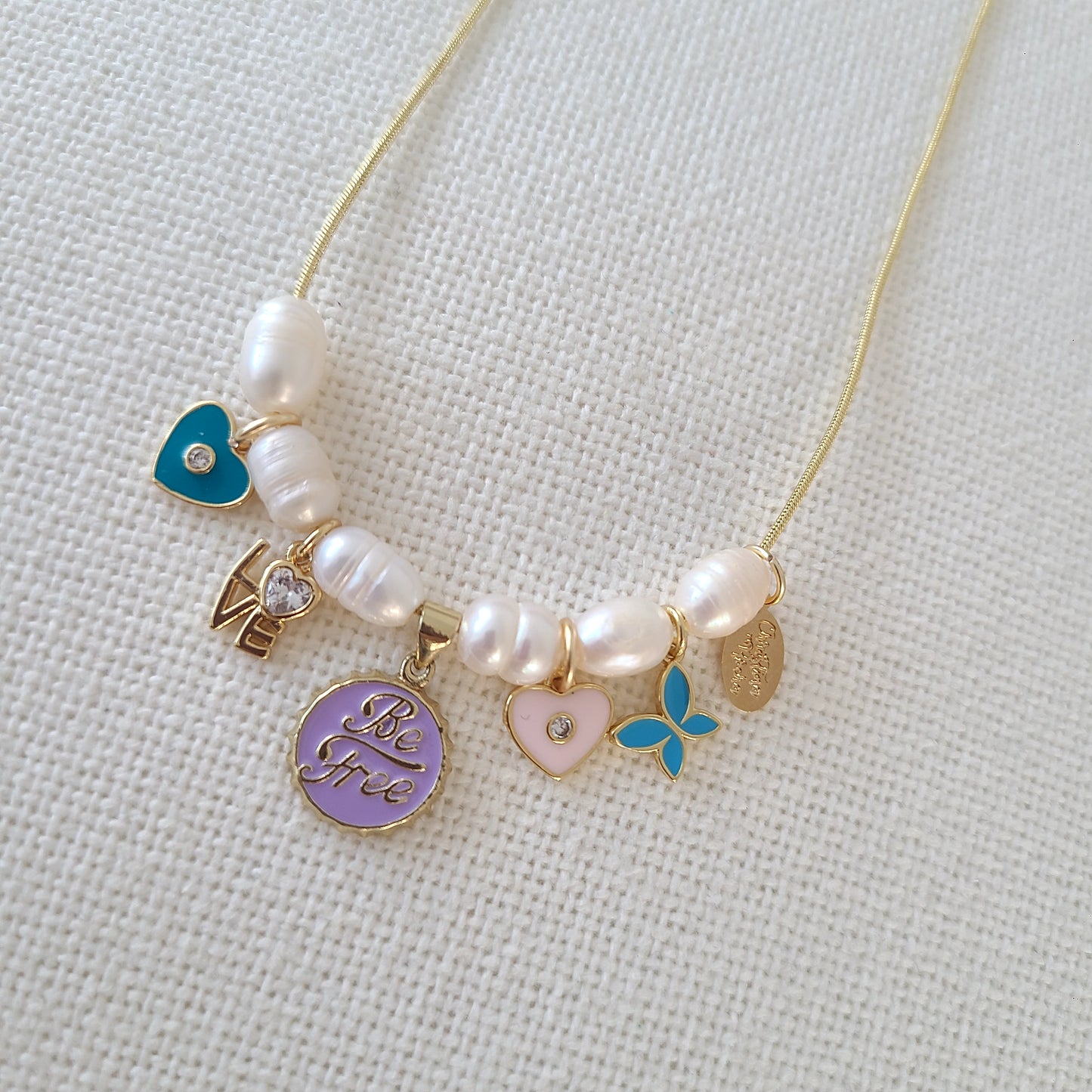 Pearls & Be Free Charm