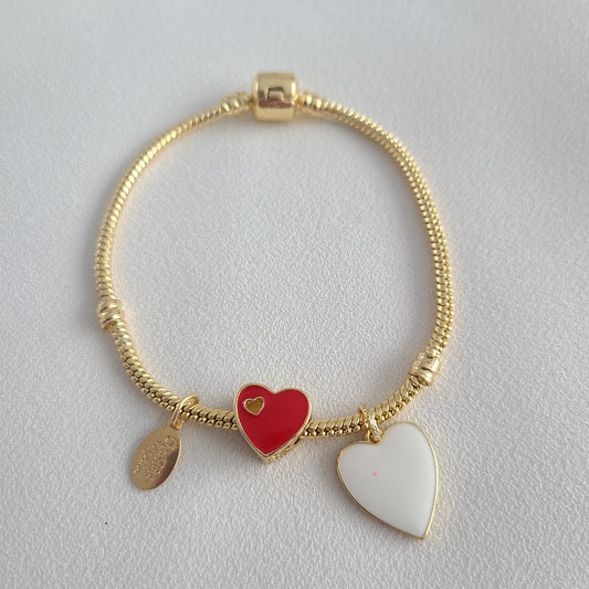White Heart Bracelet