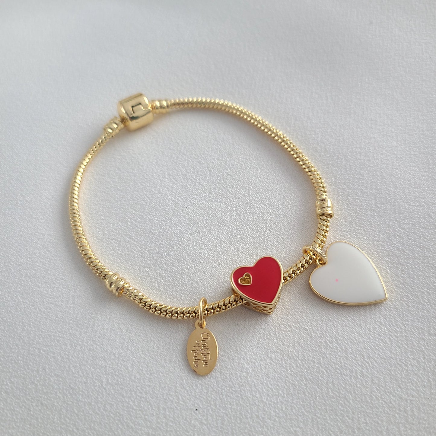 White Heart Bracelet