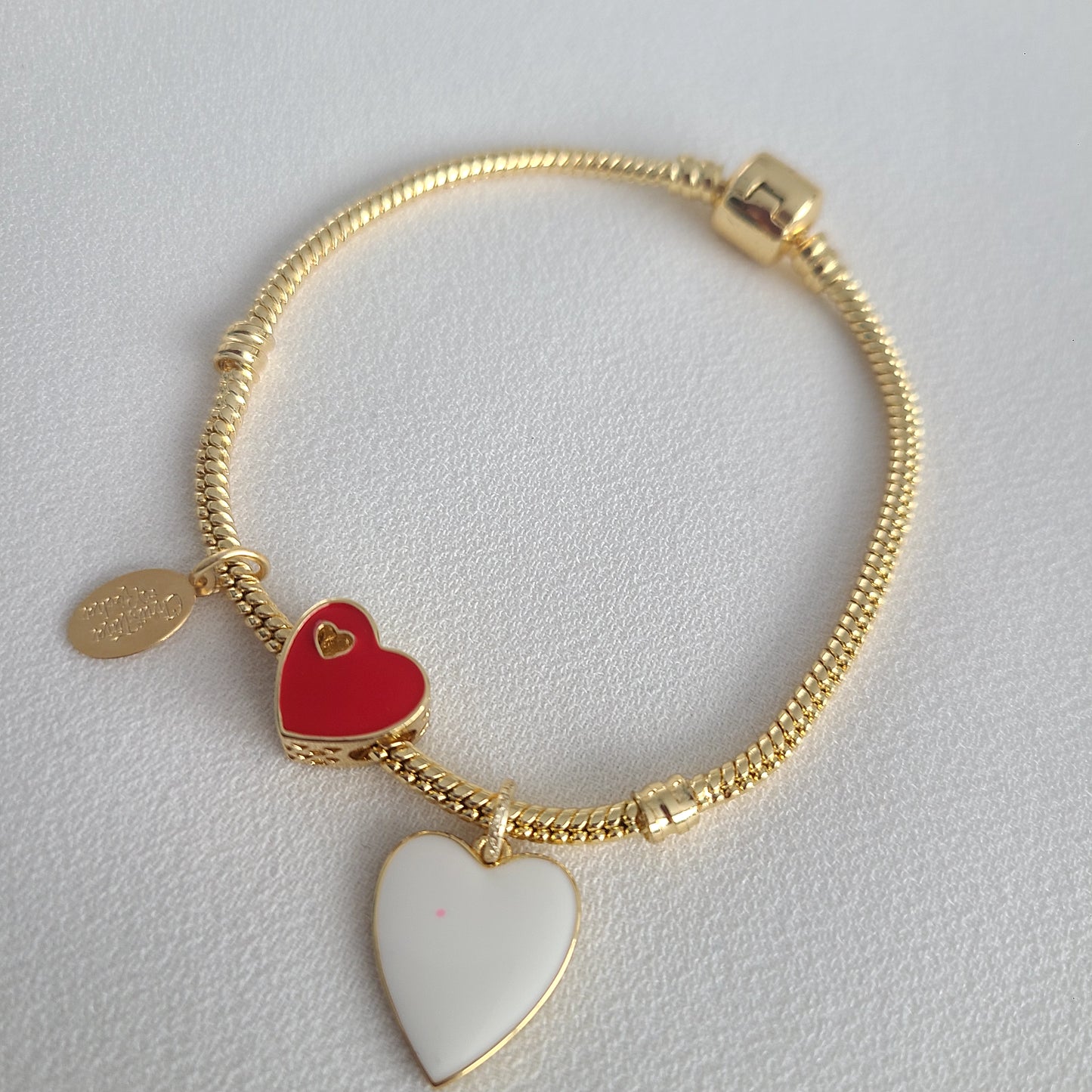White Heart Bracelet