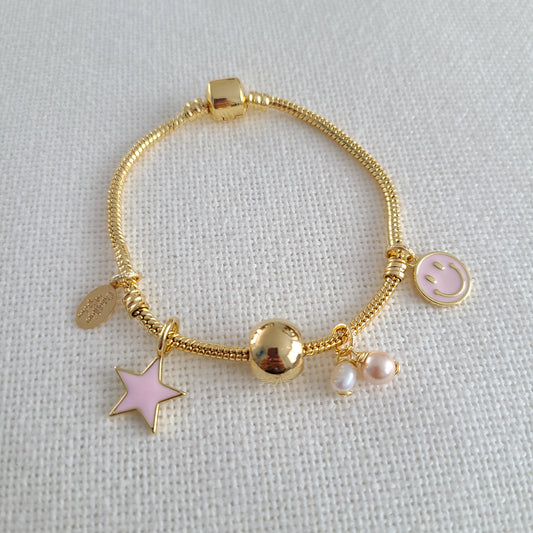 Star Rose & Pearls Bracelet