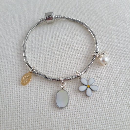 Silver Flower Bracelet