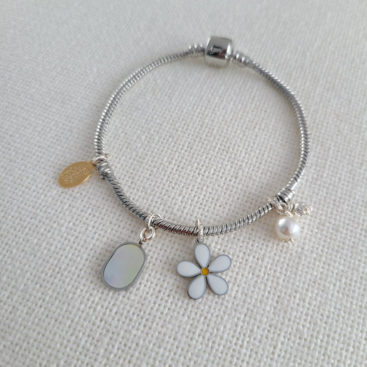 Silver Flower Bracelet