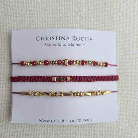 Escarlata Trio Bracelets