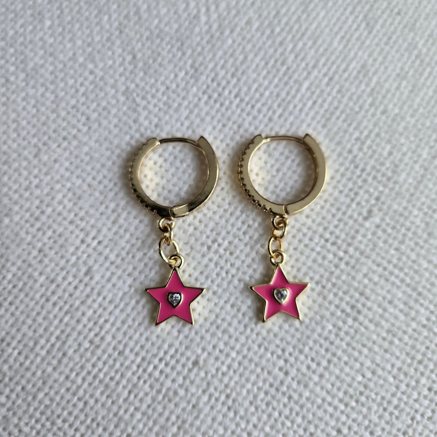 Dream Pink Hoops Earrings