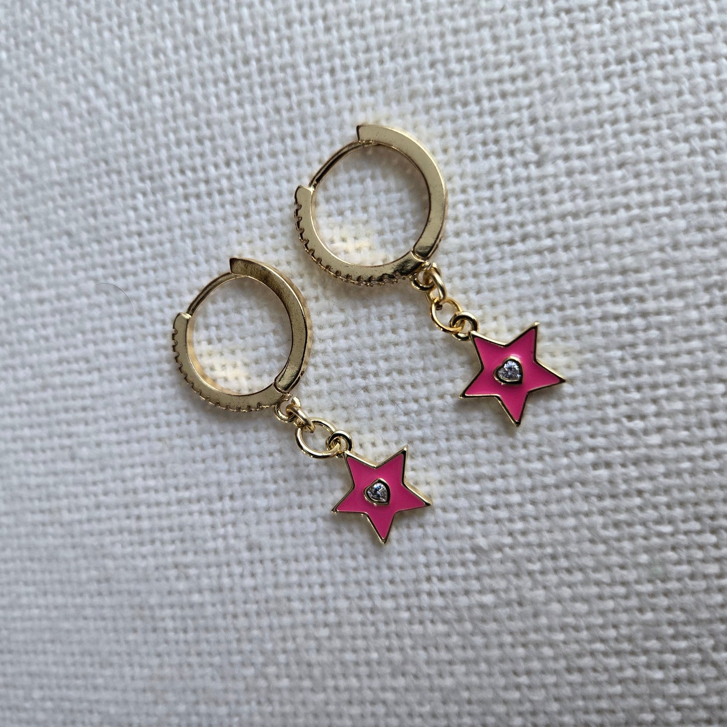 Dream Pink Hoops Earrings