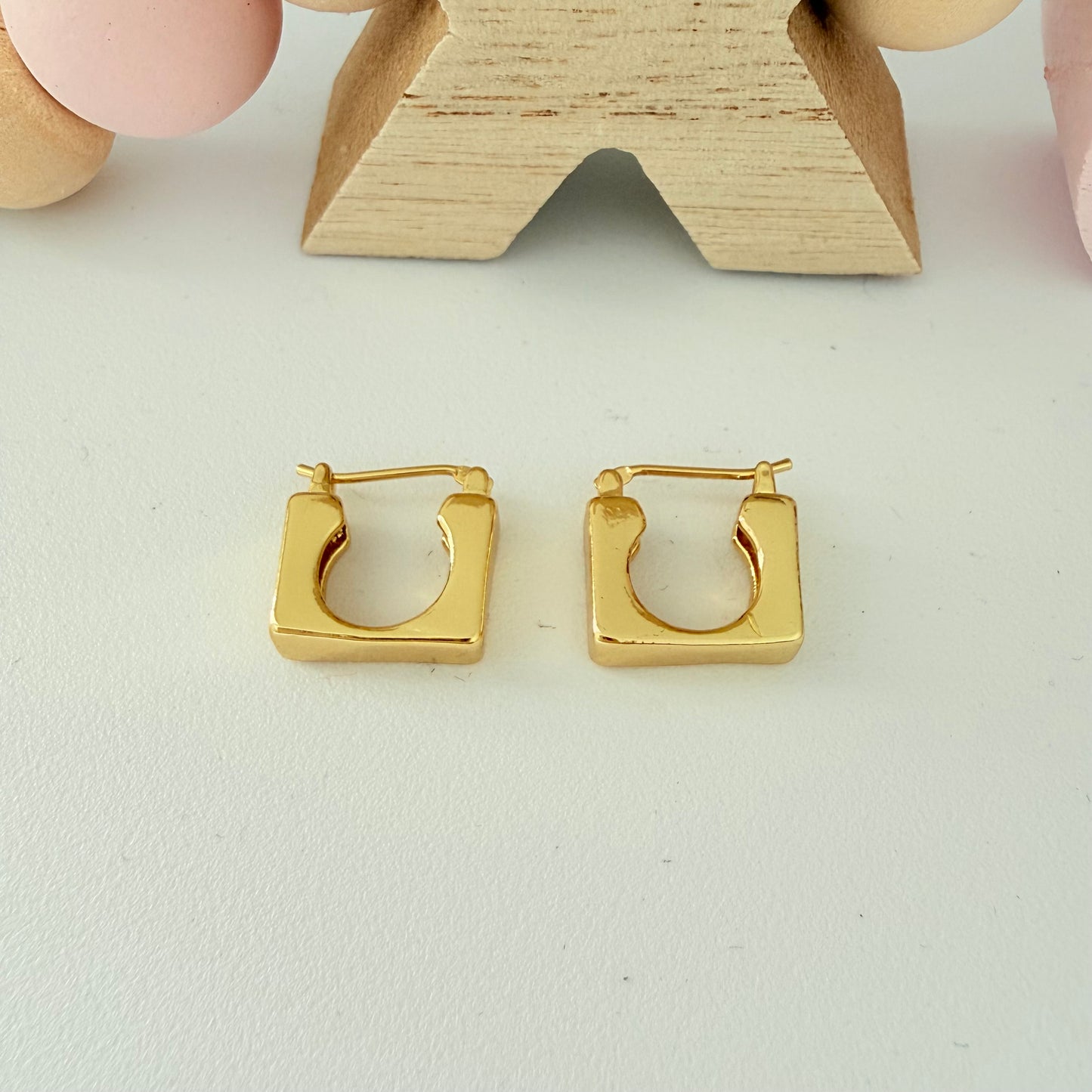 Square Gold Earrings