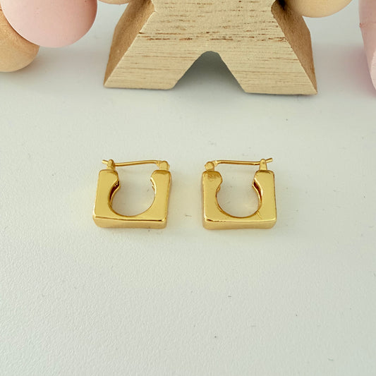Square Gold Earrings