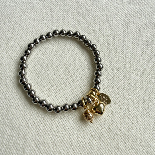 Heart Duo Silver Bracelet