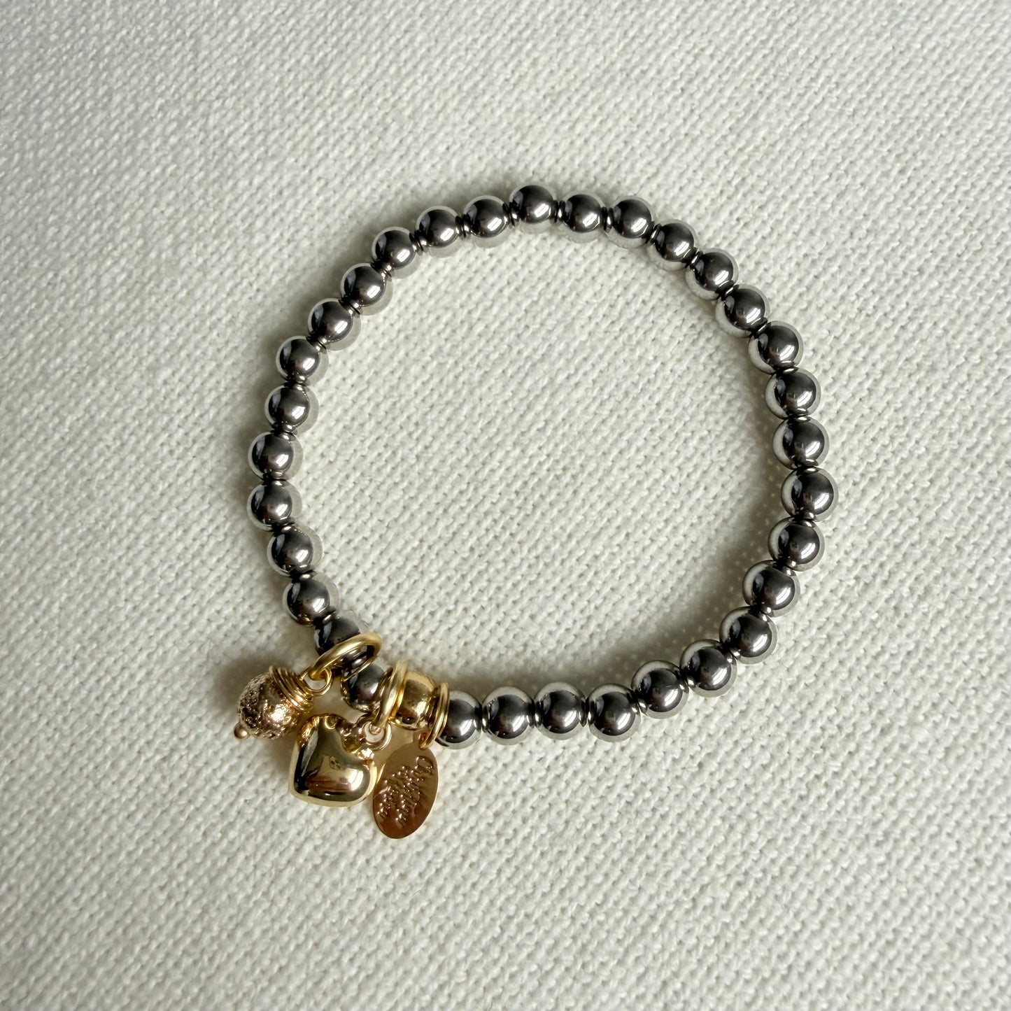 Heart Duo Silver Bracelet