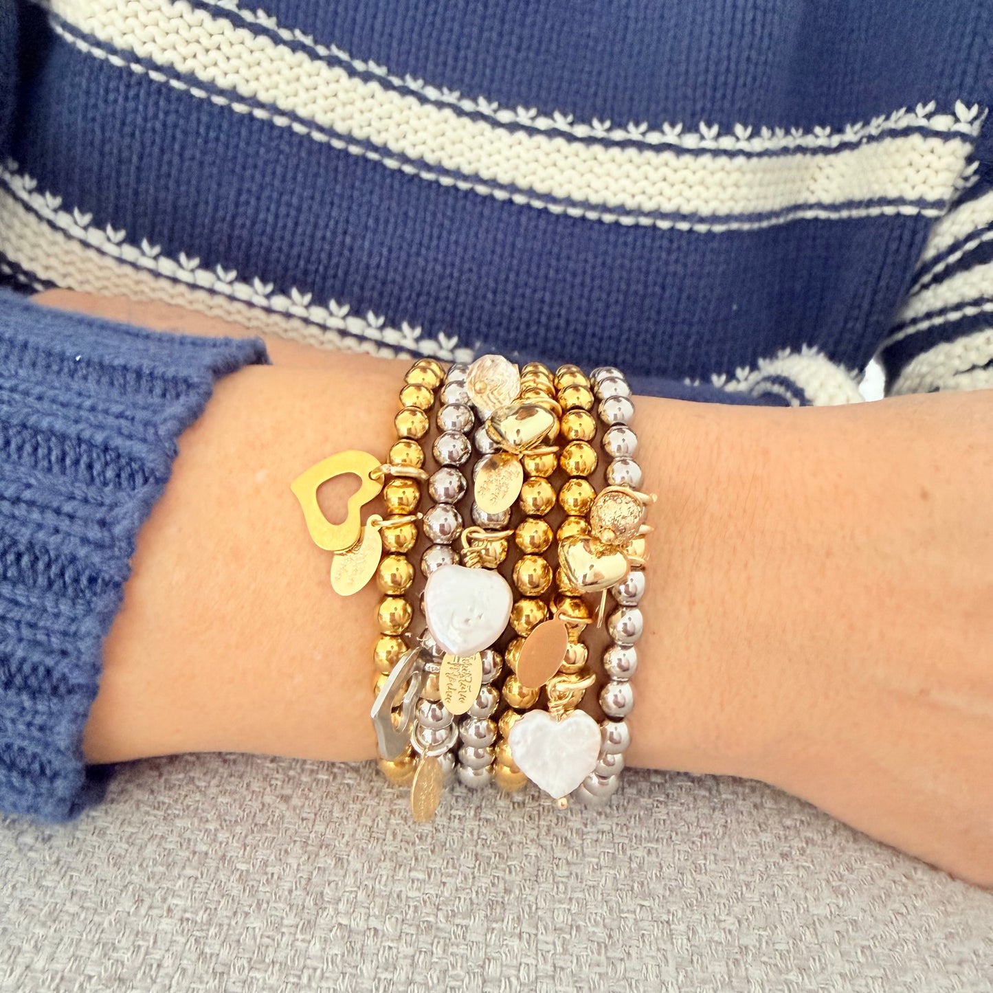 Heart Duo Silver Bracelet