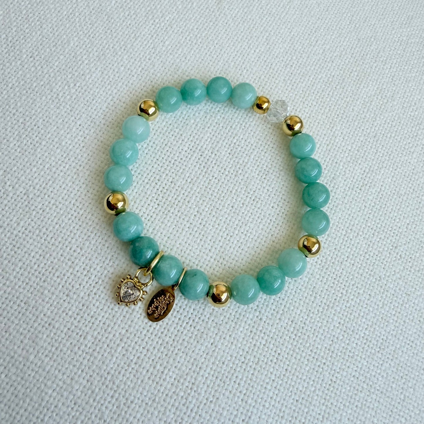 Bracelet Amour - Aigue-marine