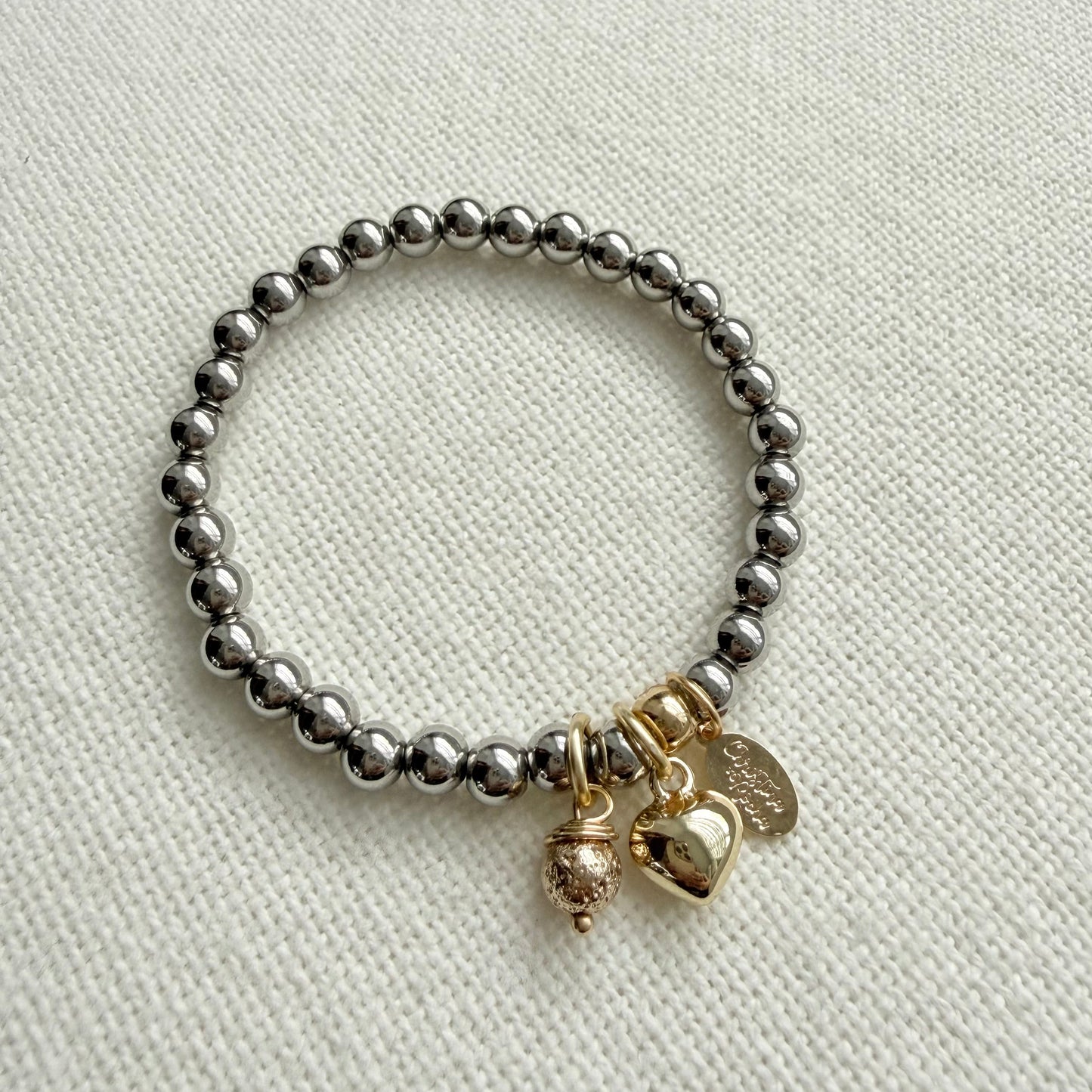 Heart Duo Silver Bracelet