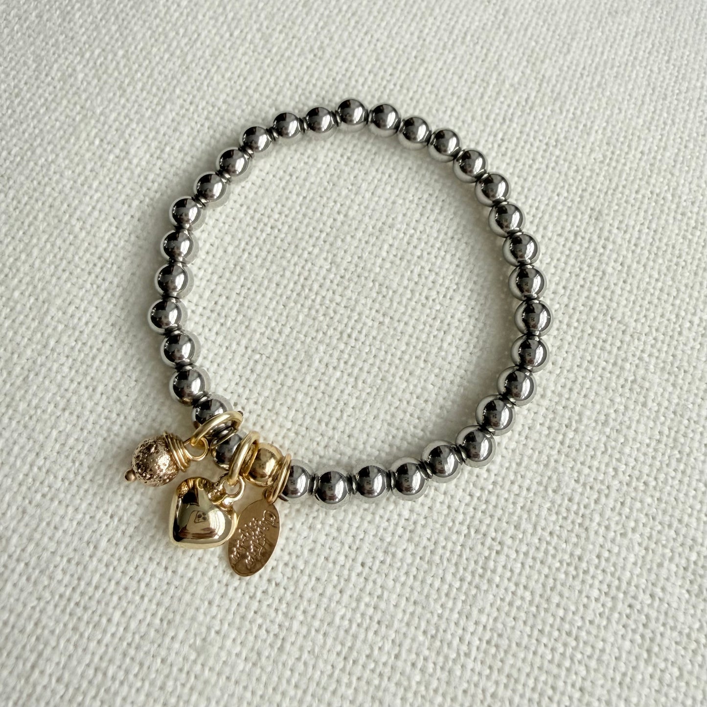 Heart Duo Silver Bracelet