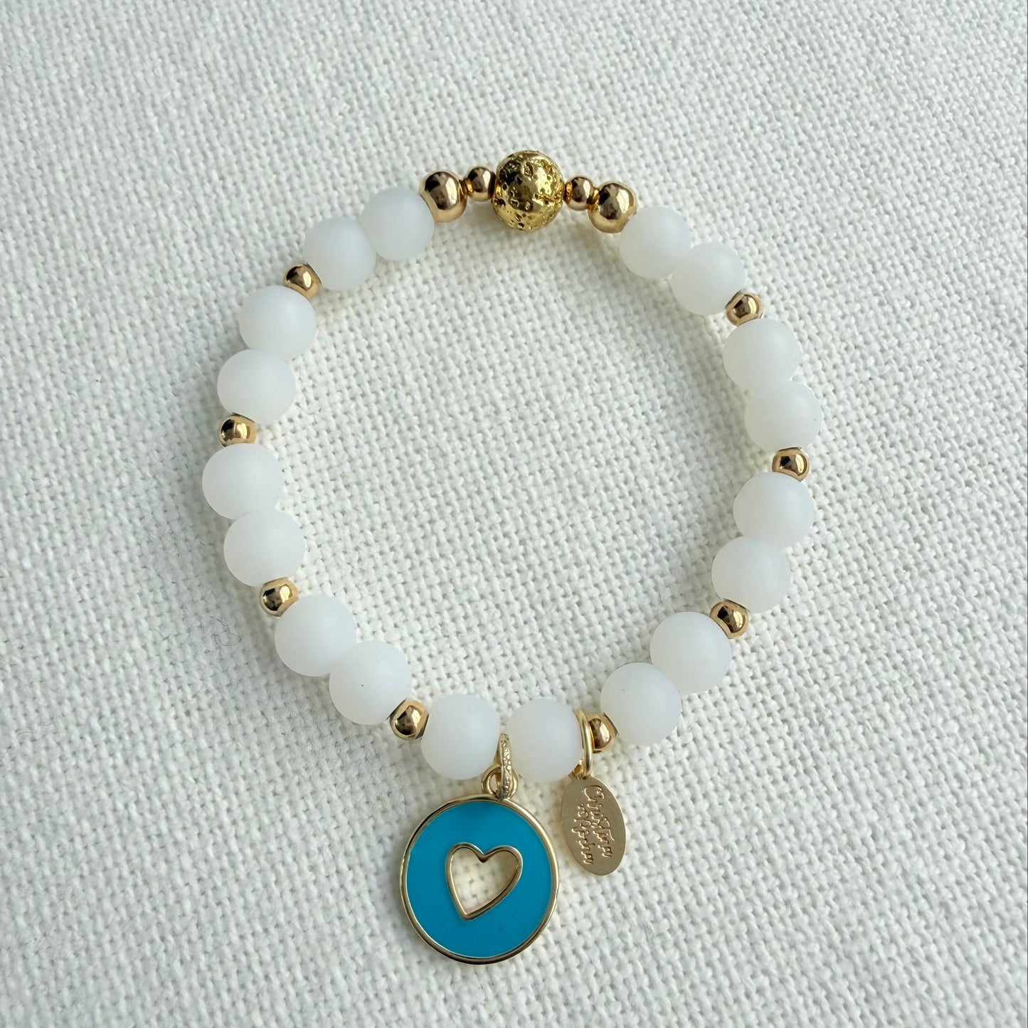 Aqua Heart Bracelet