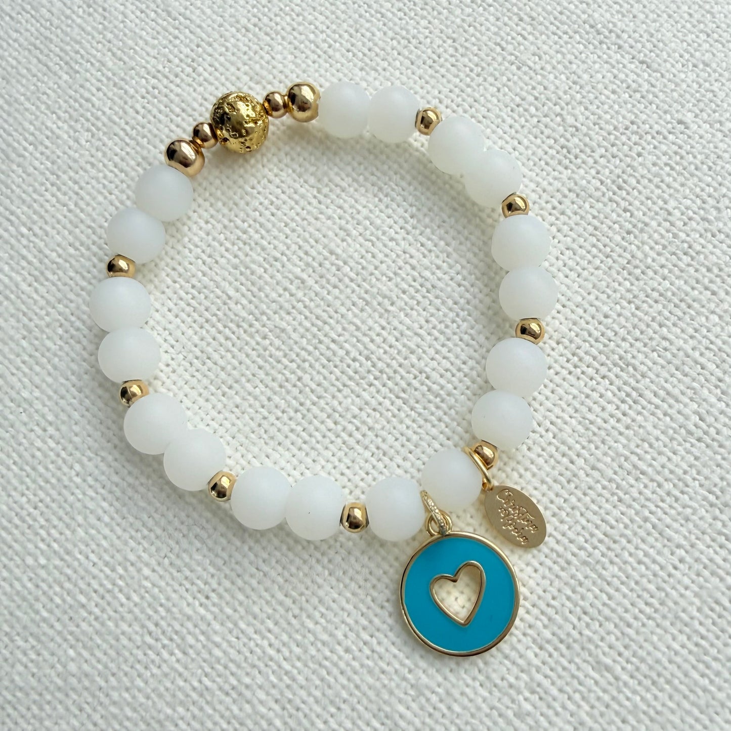 Aqua Heart Bracelet