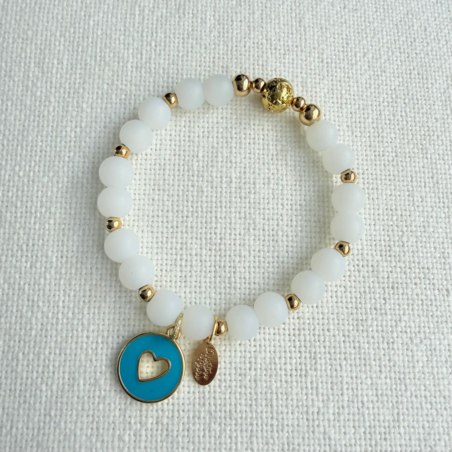 Aqua Heart Bracelet