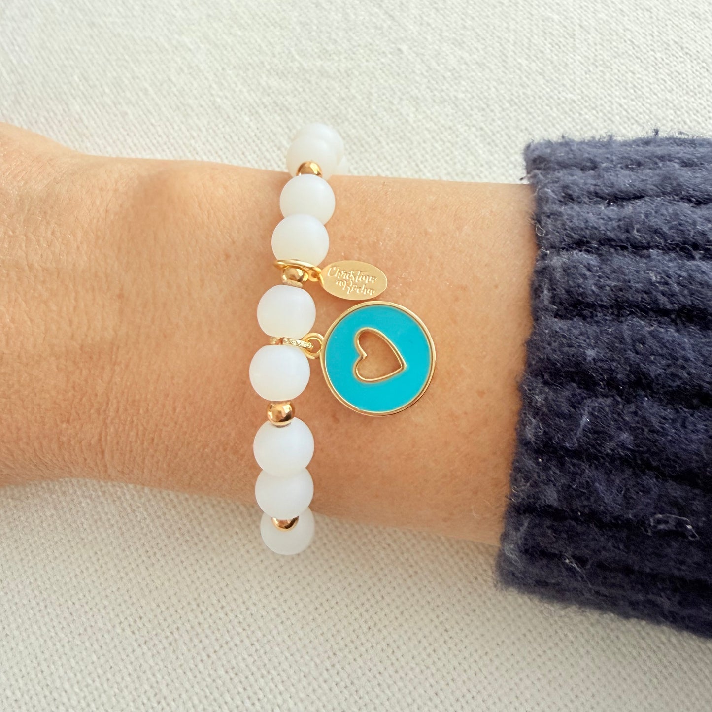 Aqua Heart Bracelet