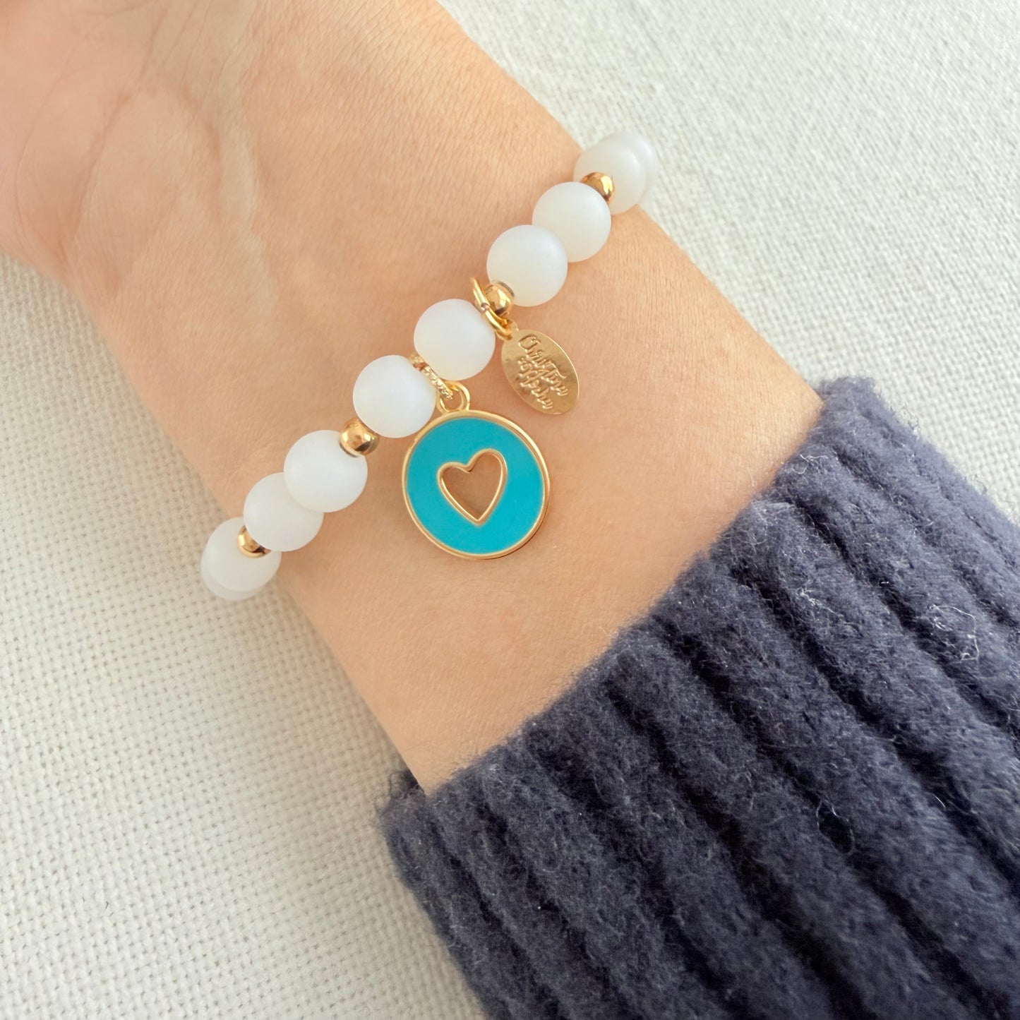 Aqua Heart Bracelet
