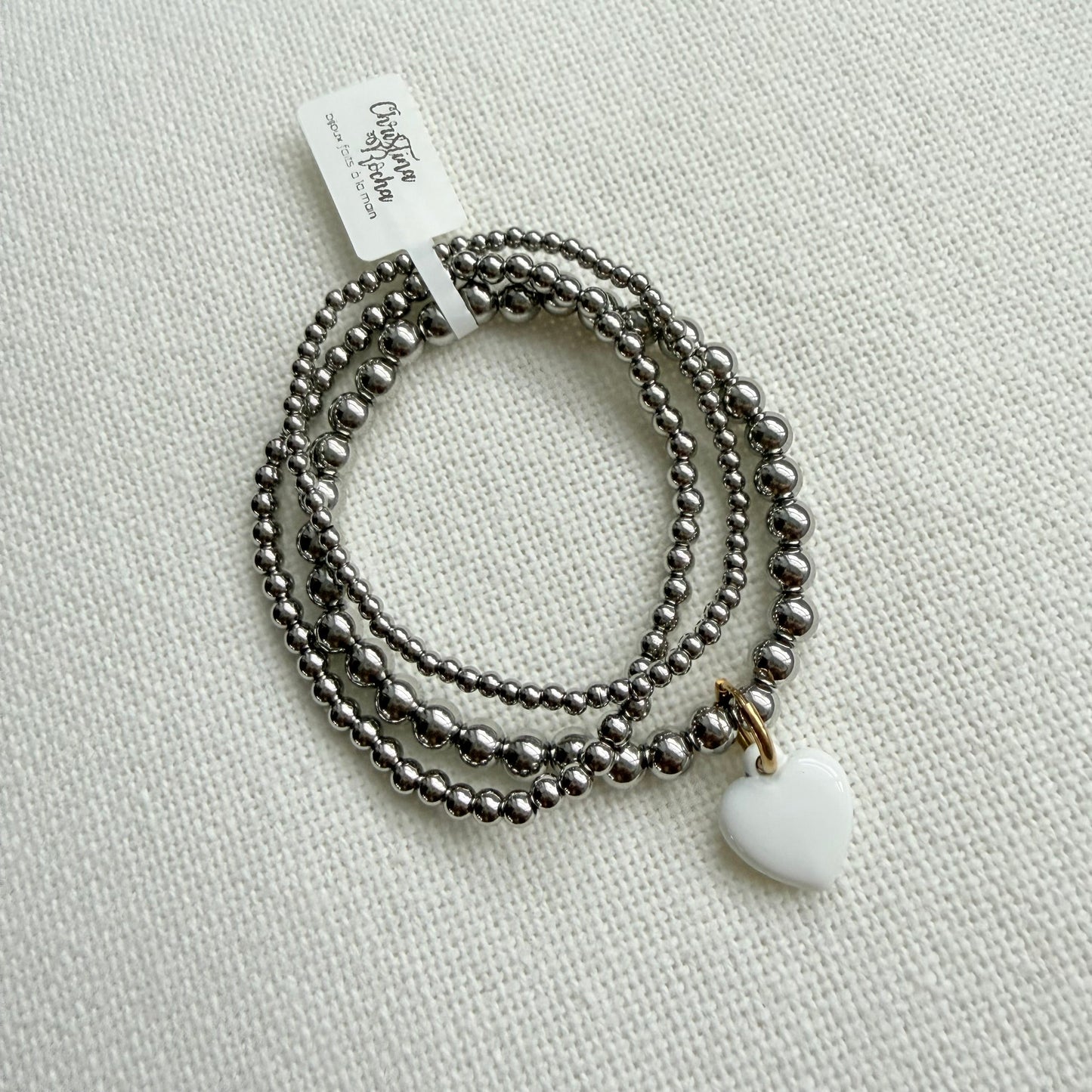 Delicate Trio Bracelet Set – Silver