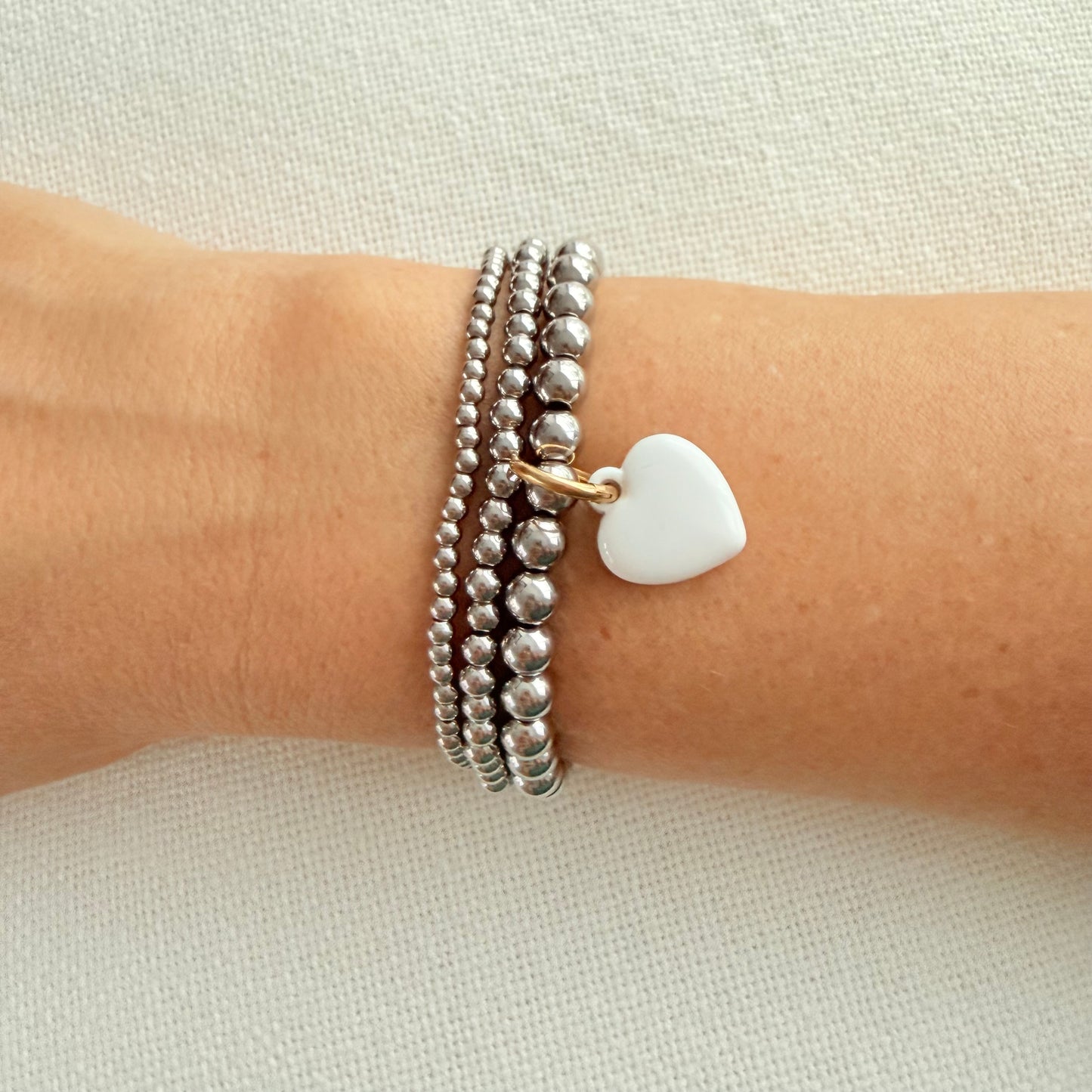 Delicate Trio Bracelet Set – Silver